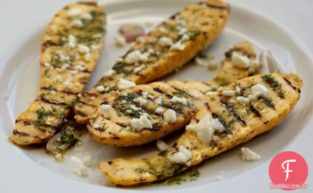 Abóbora Amarela Grelhada Com Vinagrete De Endro Fresco E Queijo Feta