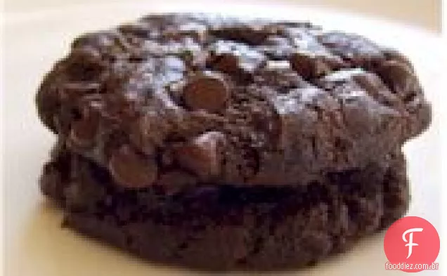 Biscoitos Brownie Sem Laticínios Com Chocolate Triplo