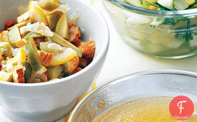 Sabor de limão, amêndoa e azeitona