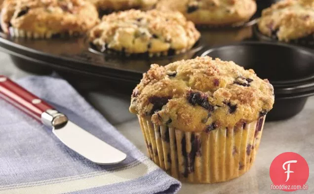 Muffins De Mirtilo Selvagens À Moda Antiga