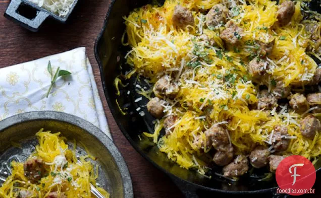 Filmes no jantar: Spaghetti Squash com salsicha