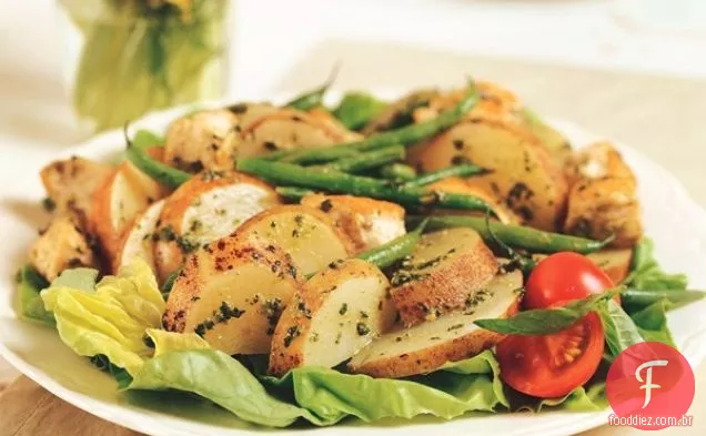 Salada de Pesto de frango e batata