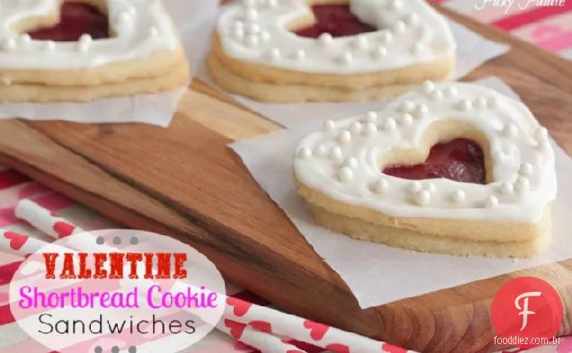 Sanduíches De Biscoito Amanteigado Valentine
