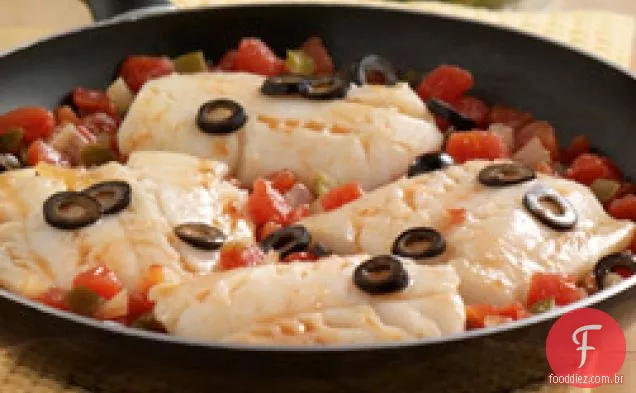 Frigideira de bacalhau ao sul da fronteira para dois