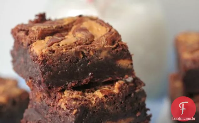 Manteiga De Amendoim Butterfinger Brownies