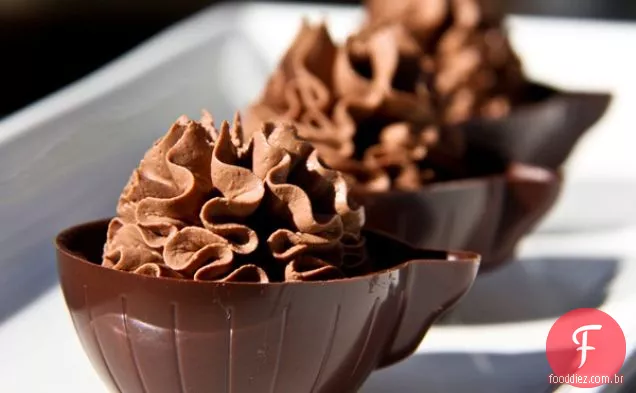 Copos De Mousse De Chocolate