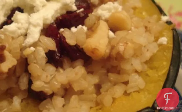 Cranberry Walnut Stuffed Acorn Squash
