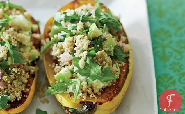 Abóbora Delicata assada com salada de Quinoa