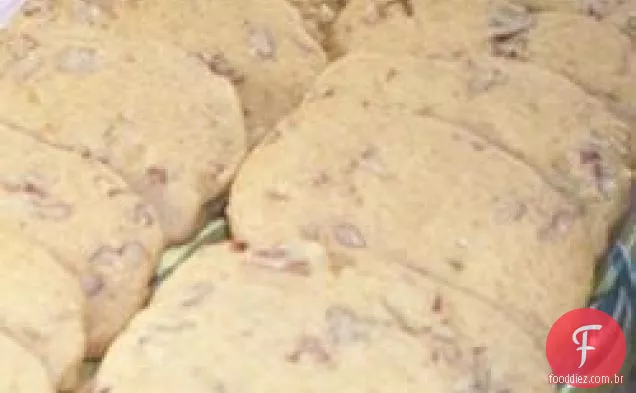 Biscoitos De Geladeira De Noz-Pecã De Açúcar Mascavo