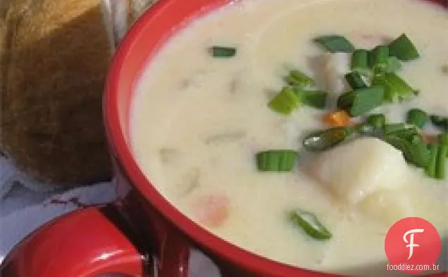 Deliciosa sopa de presunto e batata