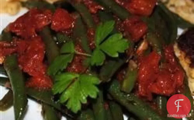 Feijão verde em molho de tomate