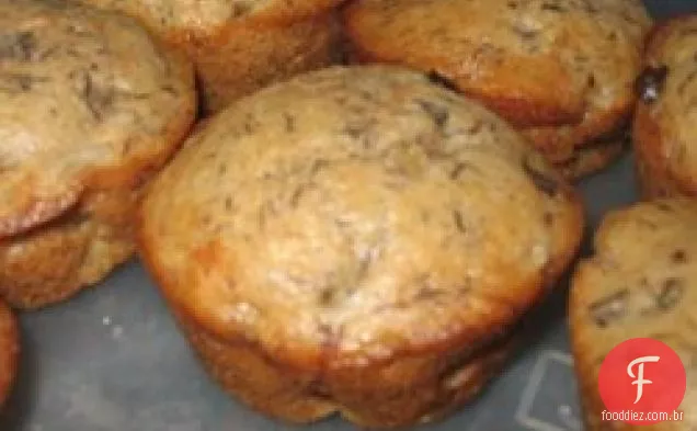 Muffins da microplaqueta da Banana II