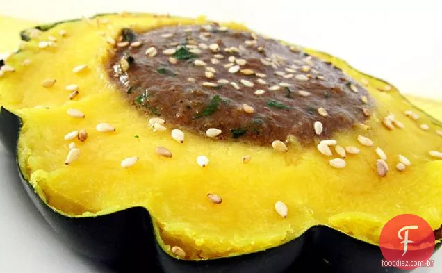 Abóbora Com Molho De Salsa De Gergelim