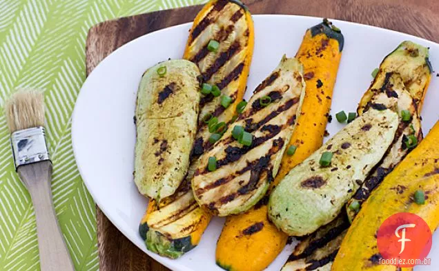 Abóbora de Verão grelhada Miso-marinada