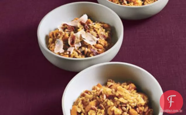 Risoto De Abóbora Kabocha Com Sálvia E Pinhões