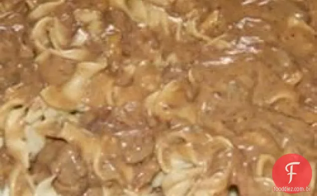 Slow Cooker Venison Stroganoff Refeição