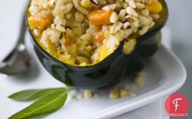 Abóbora De Bolota Assada Com Risoto De Abóbora