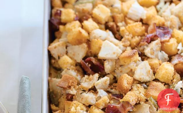 Recheio De Pão De Milho Com Bacon De Maçã