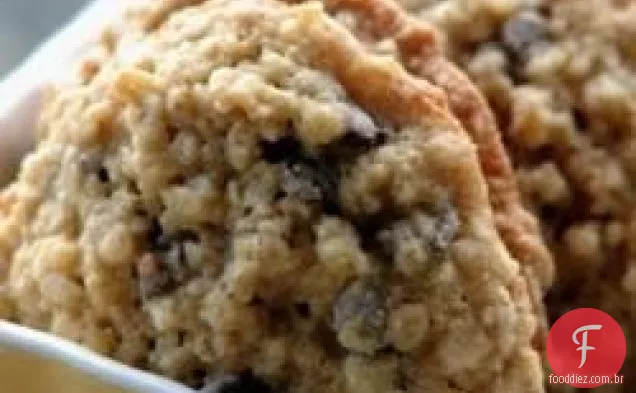 Biscoitos De Aveia Com Chip De Chocolate Em Borracha