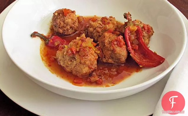 Almôndegas de feijão vermelho com molho picante (Polpette di fagioli Rossi em Salsa Picante)