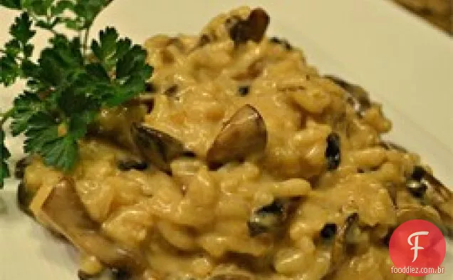 Risoto de cogumelos e pimenta Portabello
