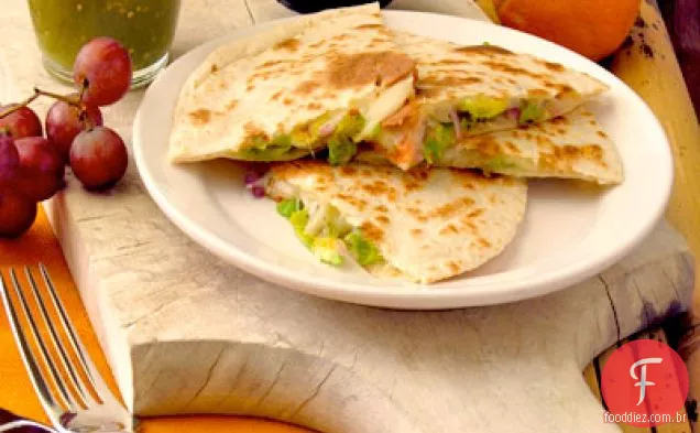 Laranja Scented Squash Blossom Quesadillas