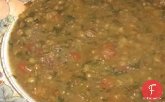 Sopa de lentilha vermelha picante de Bryan