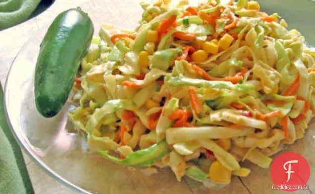Estilo Sul cremoso Chipotle salada de repolho com milho
