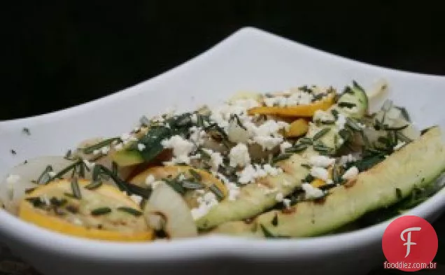 Abobrinha Grelhada Com Alecrim E Queijo Feta