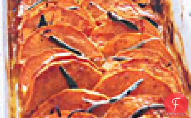 Abóbora com tangerina e esmalte de sálvia