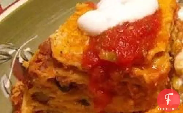 Torta De Tortilha De Sete Camadas