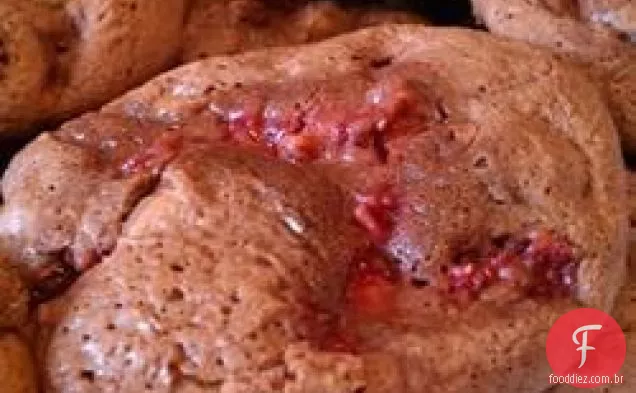 Biscoitos De Morango Com Chocolate Duplo