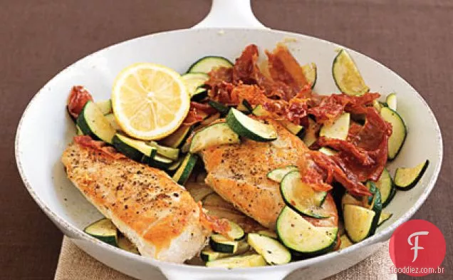 Frango, abobrinha e Prosciutto