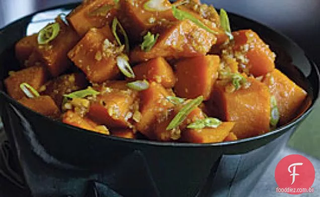 Abóbora Kabocha refogada com soja