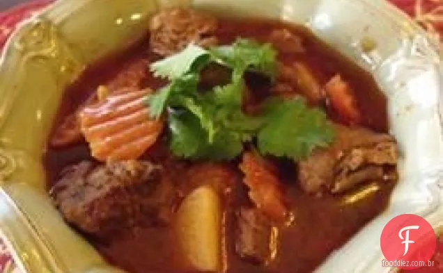 Carne e guisado Stout Irlandês