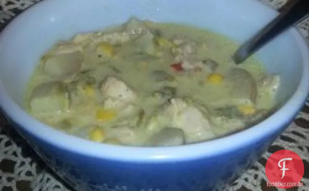 Papa Dar's Green Chile e frango sopa de milho