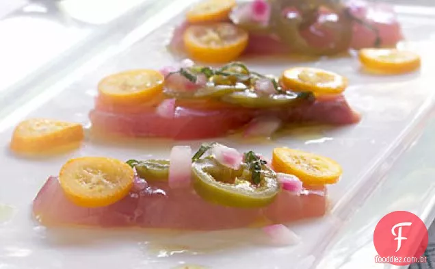 Yellowtail Crudo Com Kumquats & Jalapeño