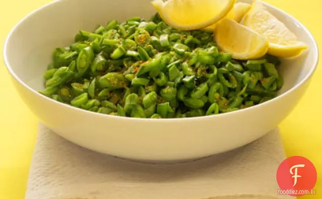 Asiática temperada açúcar Snap ervilha salada com limão