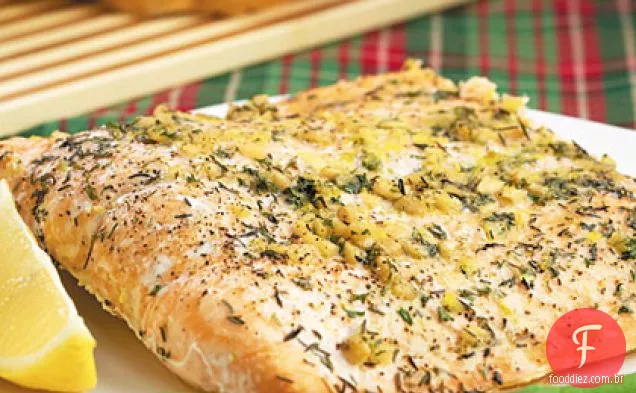 Salmão Assado Com Ervas Cítricas
