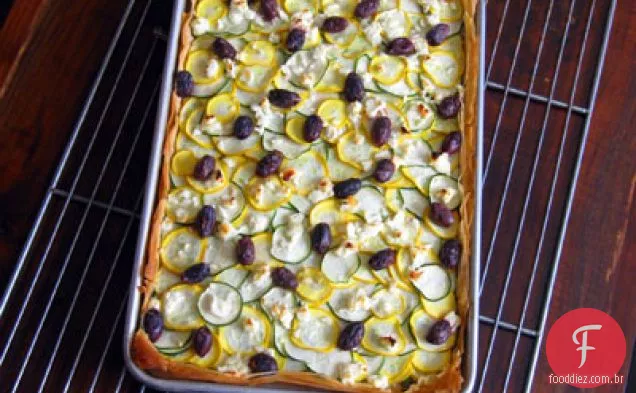 Torta de abóbora com ervas e queijo Feta