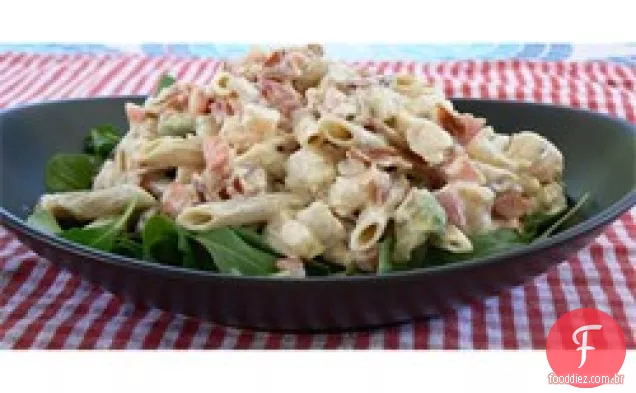 Camarão Abacate Macarrão Salada