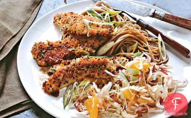 Frango De Gergelim Com Slaw Asiático
