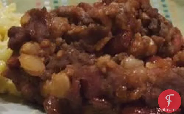 Caçarola De Feijão De Chita