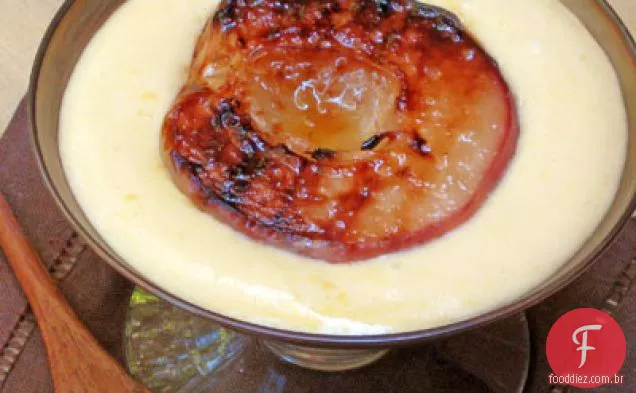 Pêssegos grelhados com Bellini Zabaglione