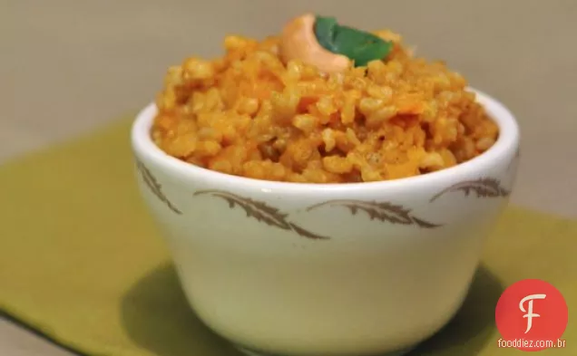 Arroz Integral Com Abóbora De Inverno E Castanha De Caju