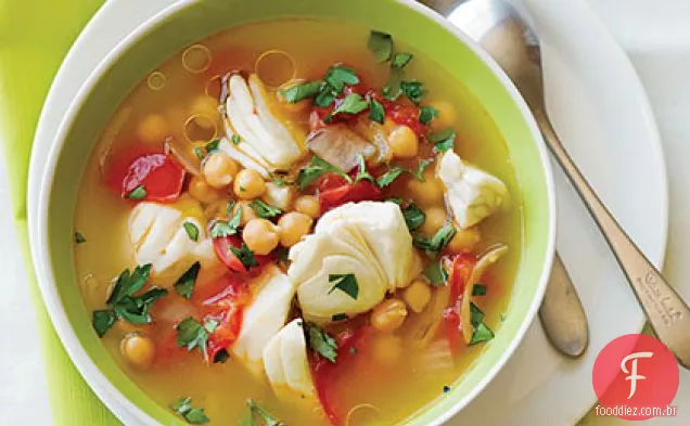 Sopa de alabote e Grão De Bico