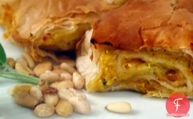 Abóbora De Bolota E Strudel De Alho Assado