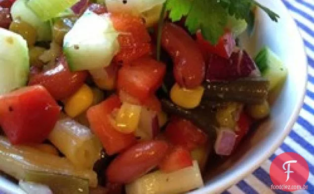 Salada de feijão doce e picante da vovó