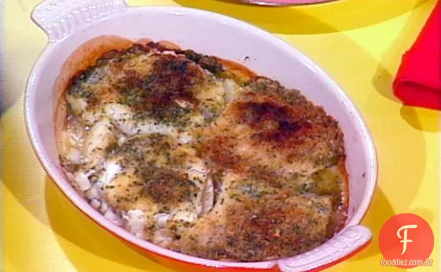 Bacalhau Assado no forno com crosta de ervas