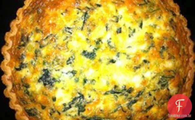Quiche Verde Do Espinafre Do Chile